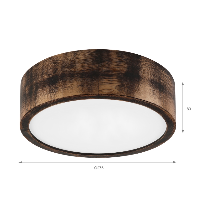 Brilagi - LED Stropné svietidlo CARVALHO SMOKEY LED/20W/230V dub pr. 27,5 cm