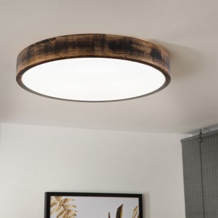 Brilagi - LED stropné svietidlo CARVALHO SMOKEY LED/36W/230V dub priemer 47,5 cm