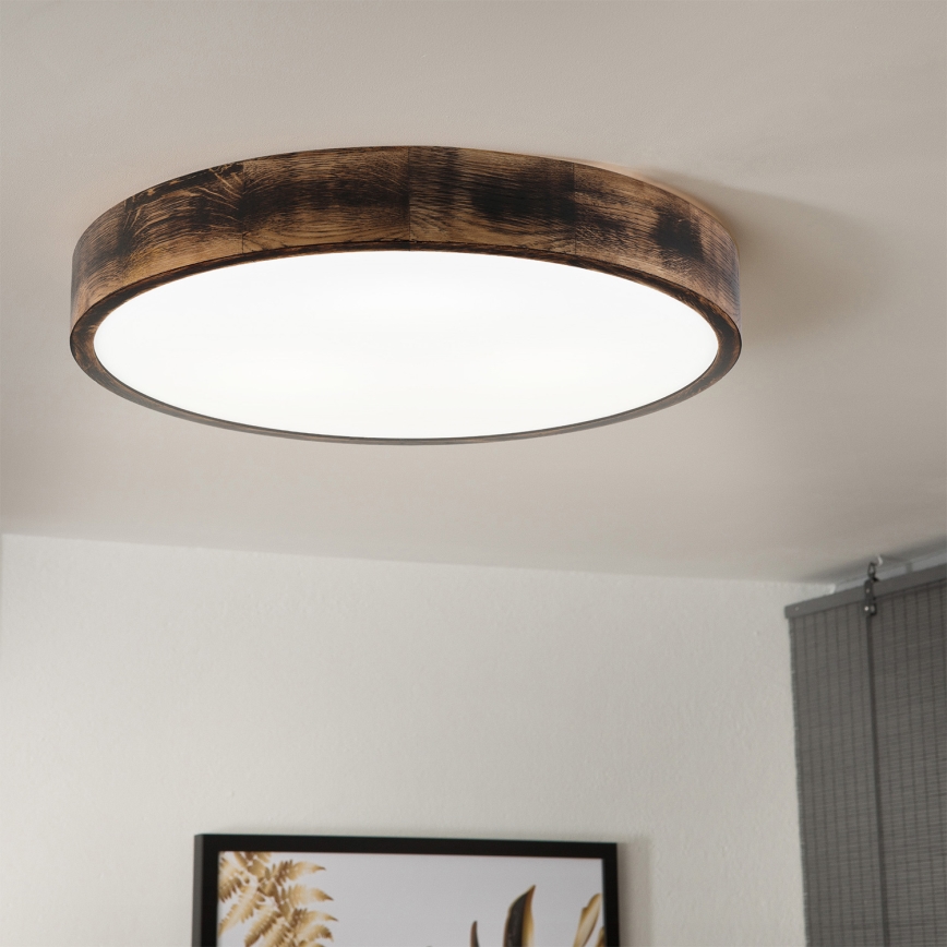 Brilagi - LED stropné svietidlo CARVALHO SMOKEY LED/36W/230V dub priemer 47,5 cm