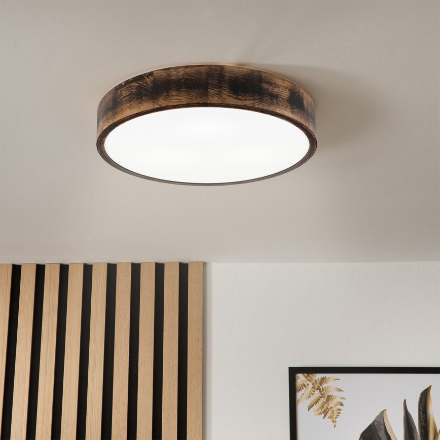 Brilagi - LED stropné svietidlo CARVALHO SMOKEY LED/36W/230V dub priemer 47,5 cm
