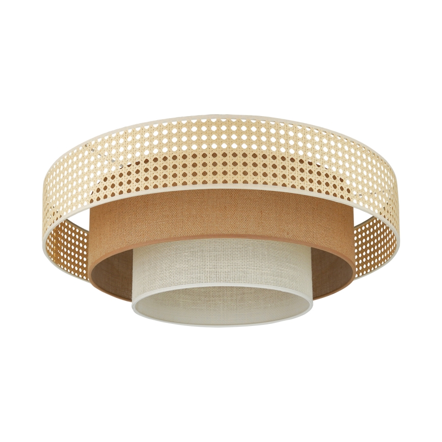 Brilagi - LED Stropné svietidlo CEDAR LUNETA LED/26W/230V ratan/hnedá/krémová