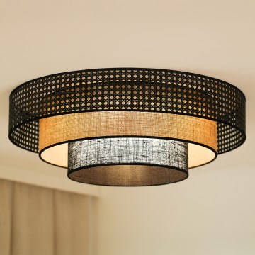 Brilagi - LED Stropné svietidlo DAKOTA LUNETA LED/12W/230V pr. 60 cm 3000K/4000K/6400K čierna/béžová