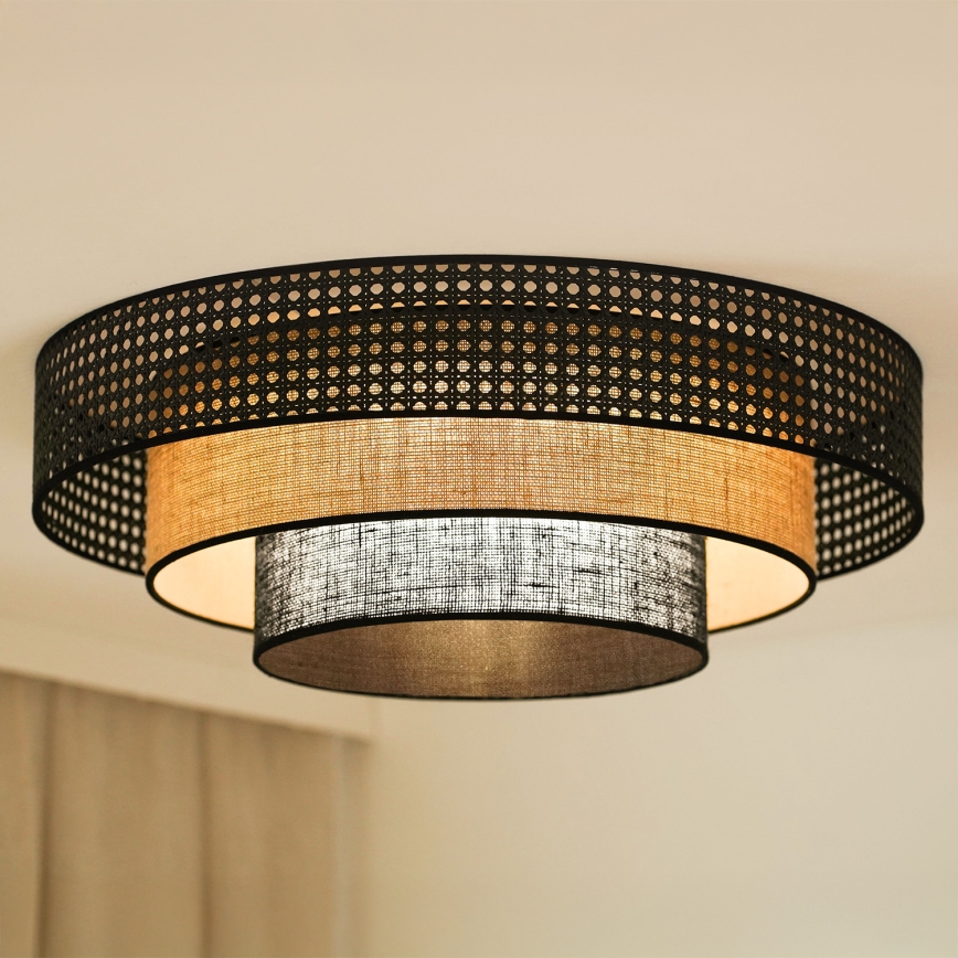 Brilagi - LED Stropné svietidlo DAKOTA LUNETA LED/12W/230V pr. 60 cm 3000K/4000K/6400K čierna/béžová
