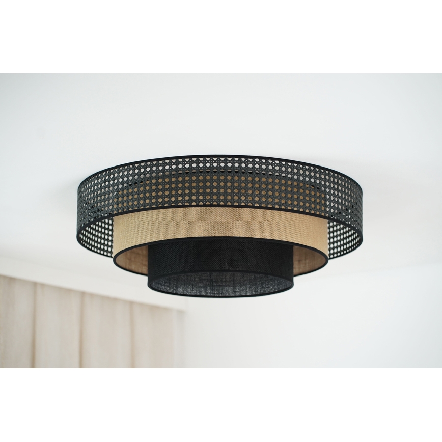 Brilagi - LED Stropné svietidlo DAKOTA LUNETA LED/12W/230V pr. 60 cm 3000K/4000K/6400K čierna/béžová