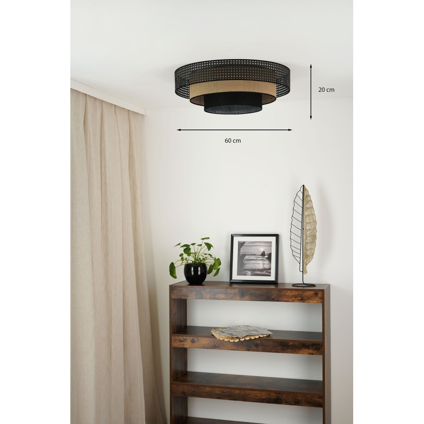 Brilagi - LED Stropné svietidlo DAKOTA LUNETA LED/12W/230V pr. 60 cm 3000K/4000K/6400K čierna/béžová