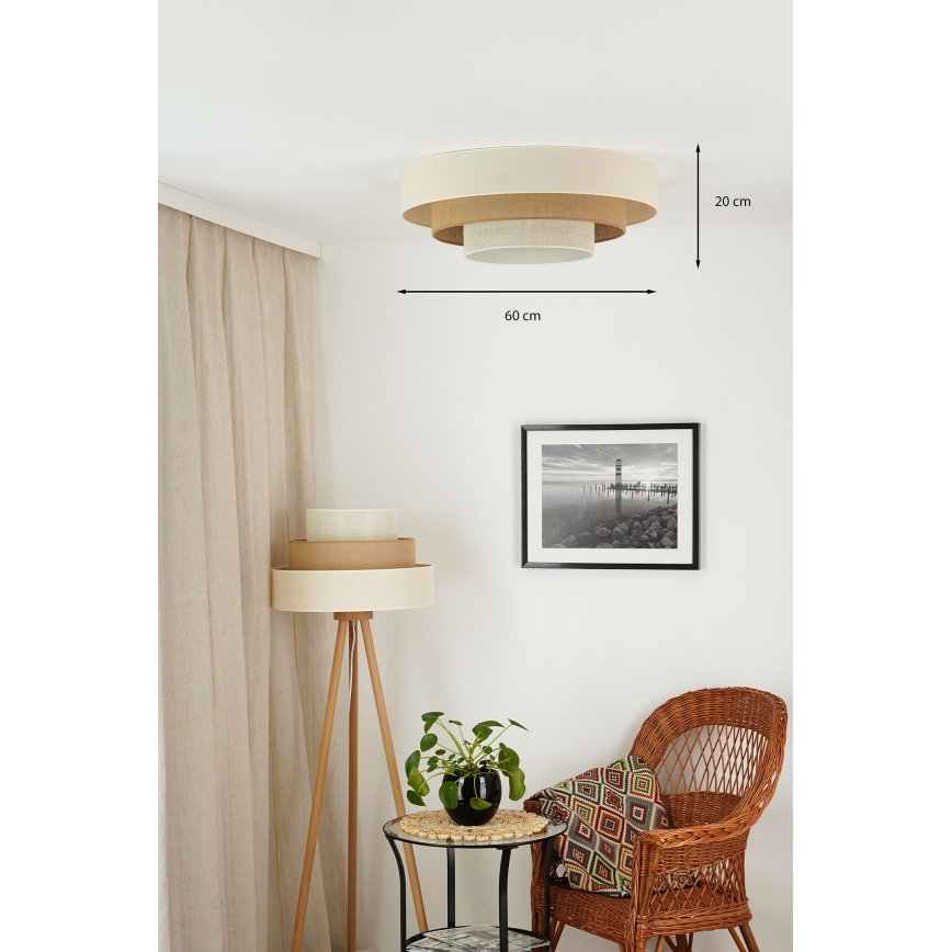 Brilagi - LED Stropné svietidlo DENVER LUNETA LED/12W/230V pr. 60 cm 3000K/4000K/6400K béžová/krémová