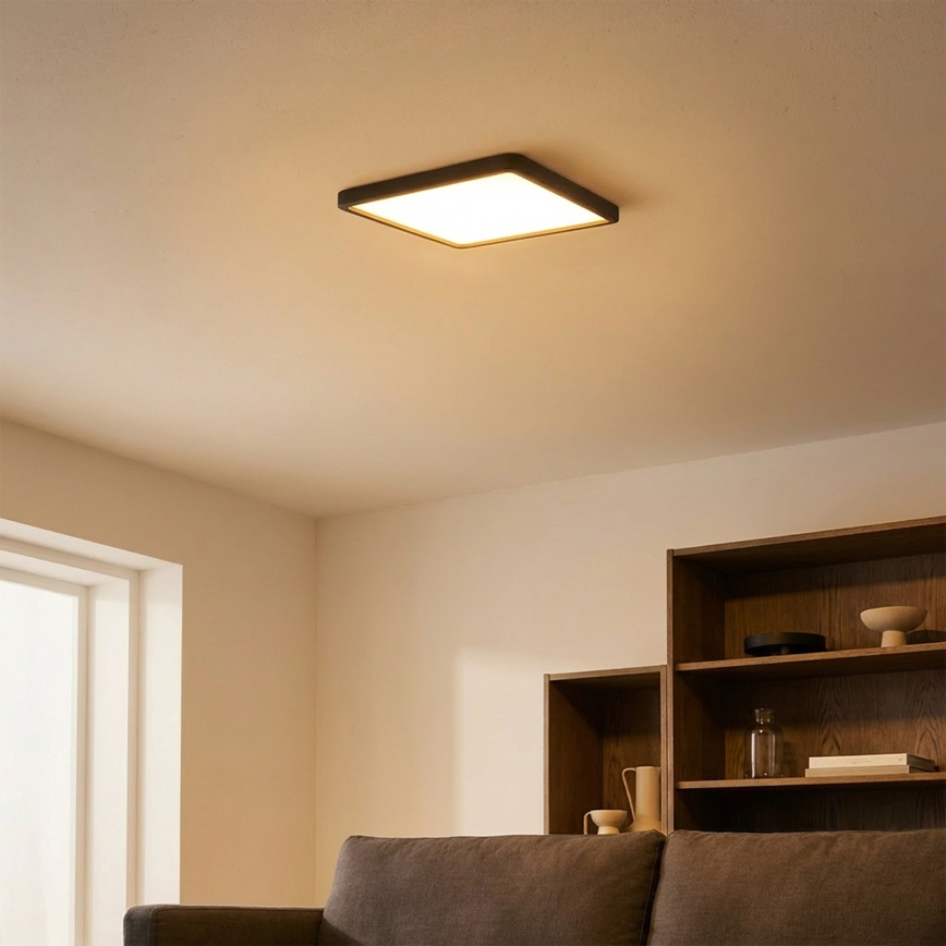 Brilagi - LED stropné svietidlo ESTELA SQUARE LED/24W/230V 31x31 cm čierna