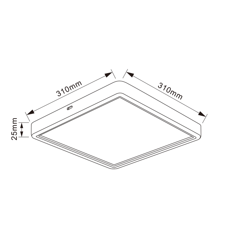 Brilagi - LED stropné svietidlo ESTELA SQUARE LED/24W/230V 31x31 cm čierna