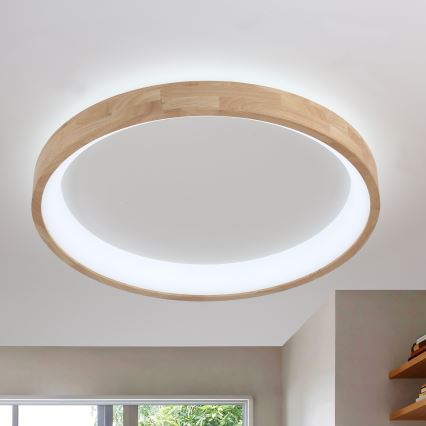 Brilagi - LED stropné svietidlo FALCON WOOD LED/60W/230V 3000/4000/6000K priemer 80 cm, drevené