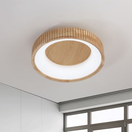Brilagi - LED stropné svietidlo FALCON WOOD MODERN LED/30W/230V 3000/4000/6000K priemer 45 cm drevo