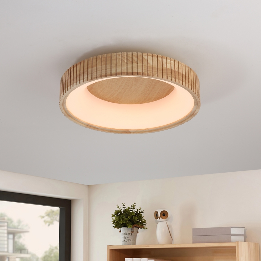 Brilagi - LED stropné svietidlo FALCON WOOD MODERN LED/30W/230V 3000/4000/6000K priemer 45 cm drevo