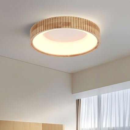 Brilagi - LED stropné svietidlo FALCON WOOD MODERN LED/30W/230V 3000/4000/6000K pr. 45 cm drevo