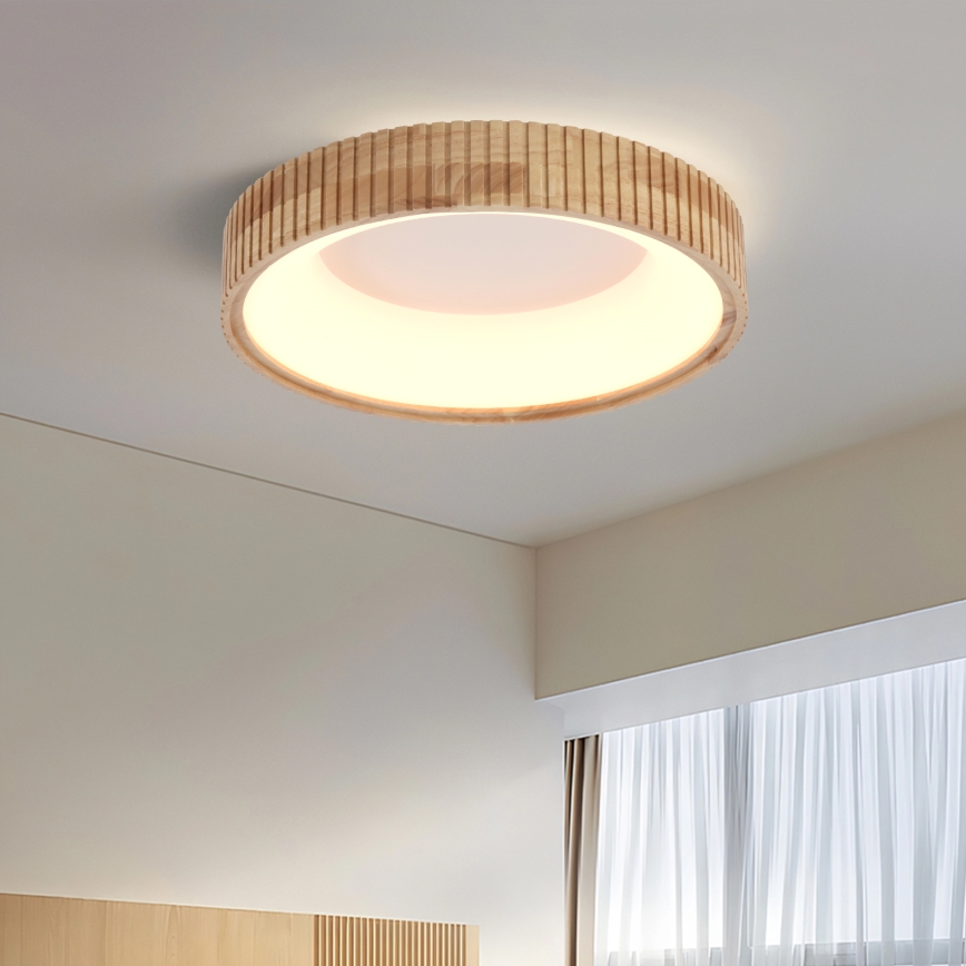 Brilagi - LED stropné svietidlo FALCON WOOD MODERN LED/30W/230V 3000/4000/6000K pr. 45 cm drevo