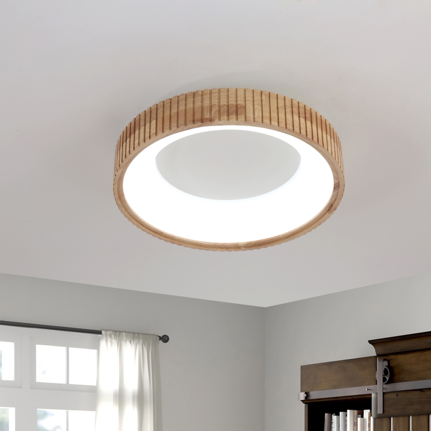 Brilagi - LED stropné svietidlo FALCON WOOD MODERN LED/30W/230V 3000/4000/6000K pr. 45 cm drevo