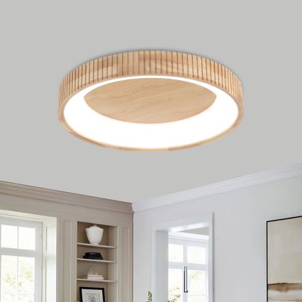 Brilagi - LED drevené stropné svietidlo FALCON WOOD MODERN LED/40W/230V 3000/4000/6000K priemer 60 cm
