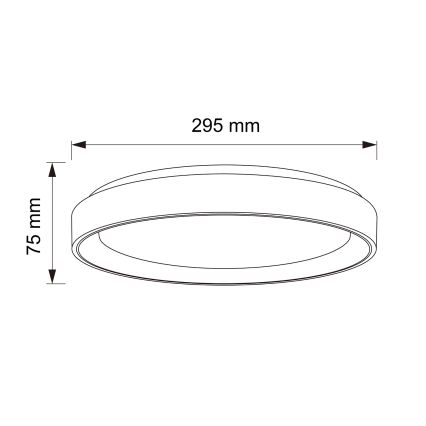 Brilagi - LED Stropné svietidlo FLOCO LED/24W/230V pr. 30 cm dekor dreva/biela