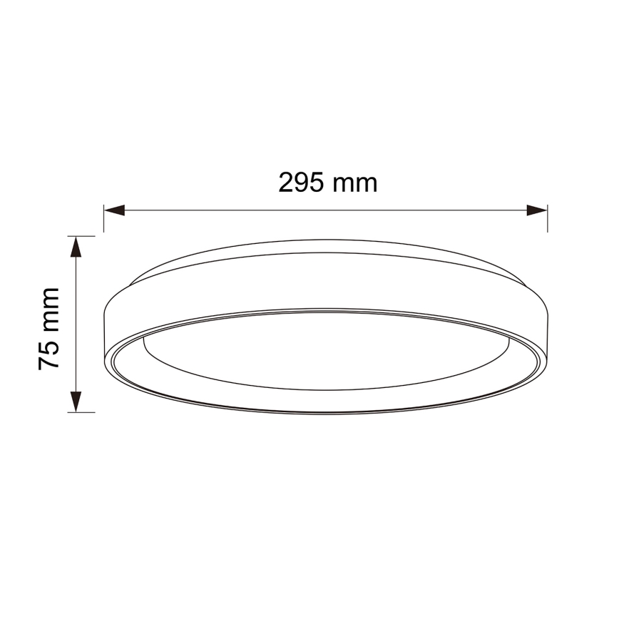 Brilagi - LED Stropné svietidlo FLOCO LED/24W/230V pr. 30 cm dekor dreva/biela
