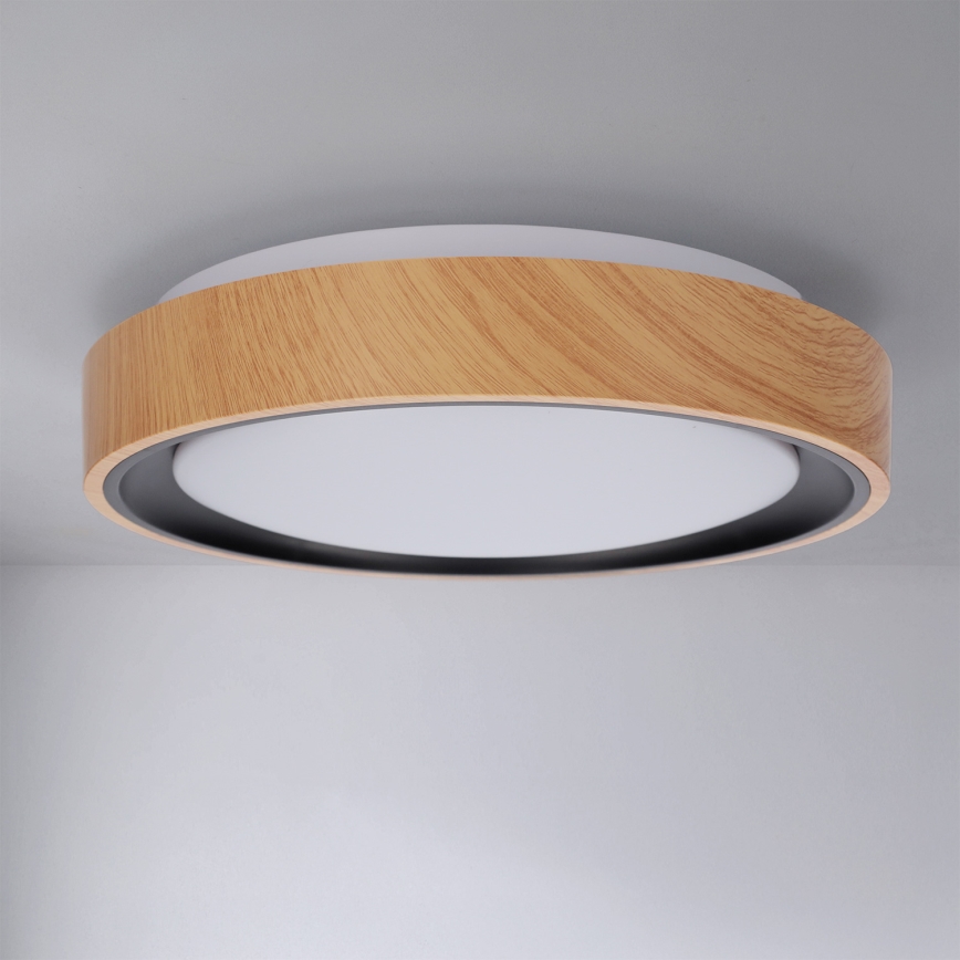 Brilagi - LED stropné svietidlo FLOCO LED/24W/230V priemer 30 cm dekor dreva/čierna