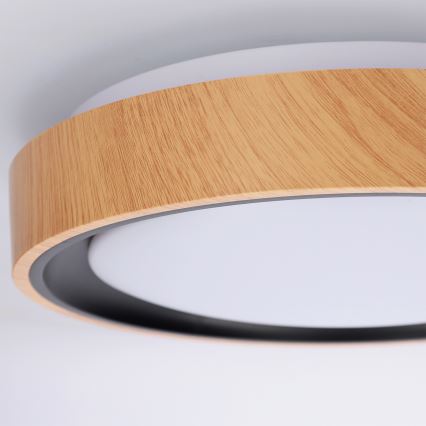 Brilagi - LED stropné svietidlo FLOCO LED/24W/230V priemer 30 cm dekor dreva/čierna