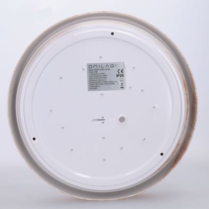 Brilagi - LED stropné svietidlo FLOCO LED/24W/230V priemer 30 cm dekor dreva/čierna