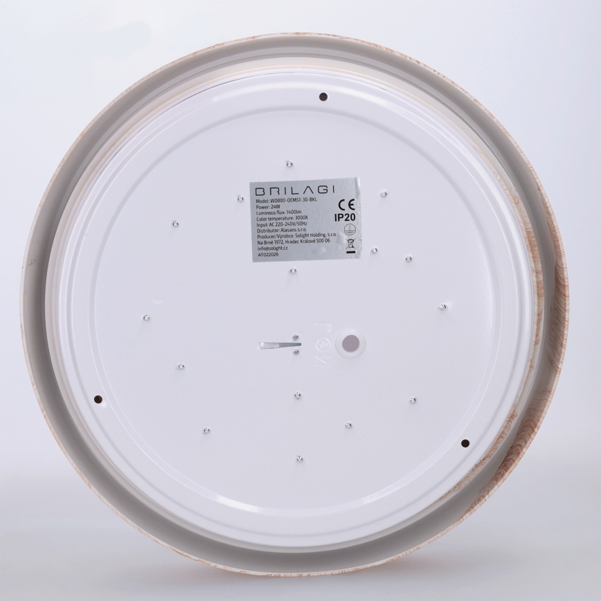 Brilagi - LED stropné svietidlo FLOCO LED/24W/230V priemer 30 cm dekor dreva/čierna