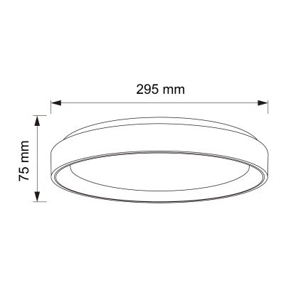 Brilagi - LED stropné svietidlo FLOCO LED/24W/230V priemer 30 cm dekor dreva/čierna