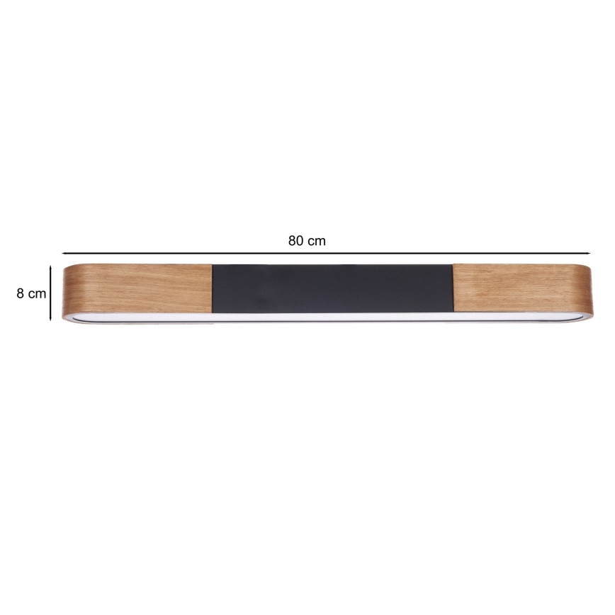 BRILAGI - LED Stropné svietidlo GARDALINE LED/100W/230V 80 cm dub/čierna