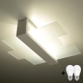 Brilagi -  LED Stropné svietidlo HERA 2xE27/7,5W/230V 43x43 cm biela
