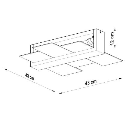 Brilagi -  LED Stropné svietidlo HERA 2xE27/7,5W/230V biela