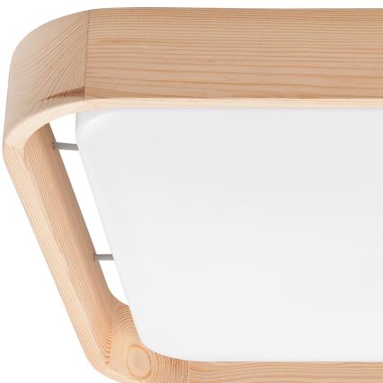 Brilagi - LED stmievateľné stropné svietidlo MANAROLA CUBIC LED/24W/230V 45x45 cm 3000-6500K borovica + diaľkové ovládanie