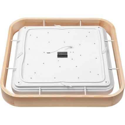 Brilagi - LED stmievateľné stropné svietidlo MANAROLA CUBIC LED/24W/230V 45x45 cm 3000-6500K borovica + diaľkové ovládanie