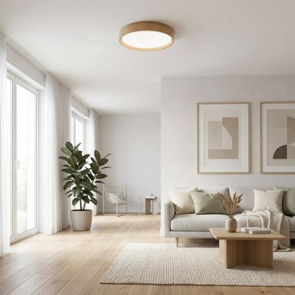 Brilagi - LED stropné svietidlo MANAROLA PLAIN LED/24W/230V 4000K pr. 41 cm dub
