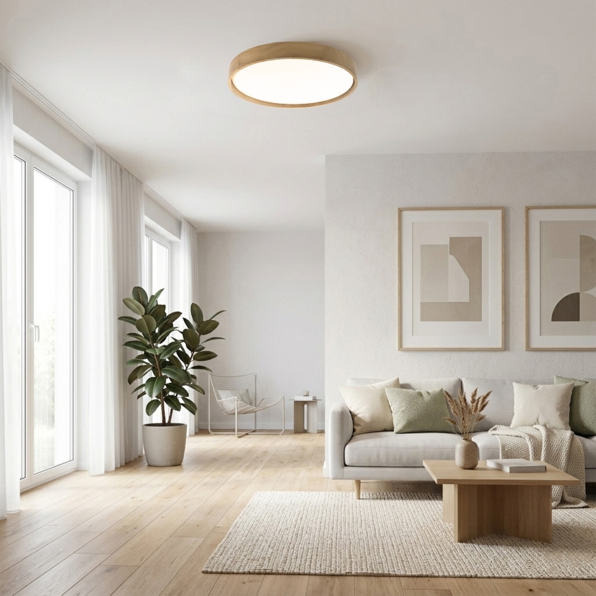 Brilagi - LED stropné svietidlo MANAROLA PLAIN LED/36W/230V 3000K pr. 48 cm dub