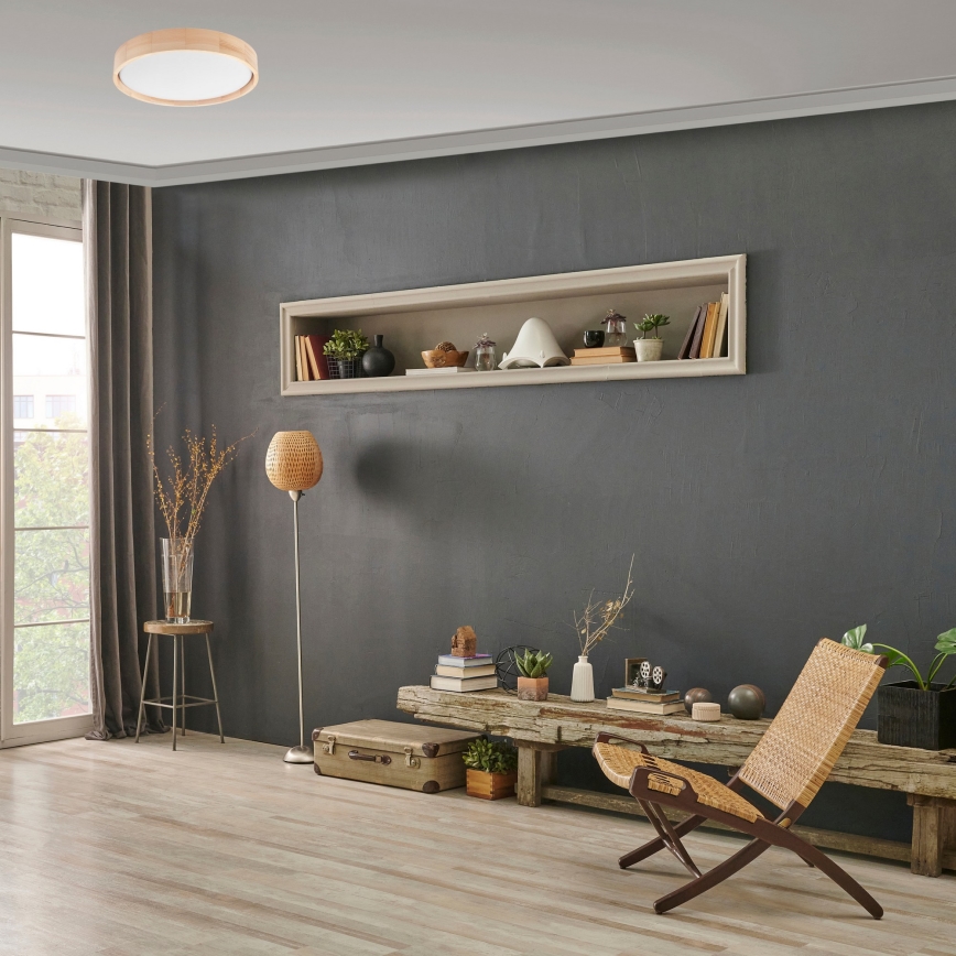 Brilagi - LED Stropné svietidlo MANAROLA SIMPLE LED/24W/230V 3000K borovica pr. 41 cm