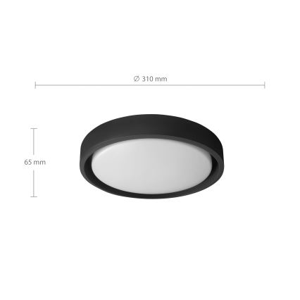 Brilagi - LED stropné svietidlo MATTEO LED/24W/230V priemer 31 cm čierna