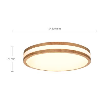 Brilagi - LED Stropné svietidlo MOLINA LED/24W/230V dub pr. 29 cm