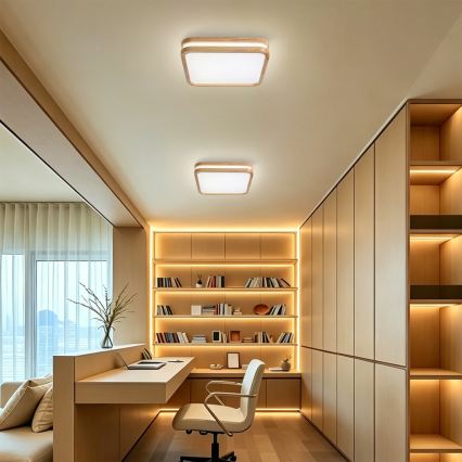 BRILAGI - LED stropné svietidlo MOLINA SQUARE LED/32W/230V 3000/4000/6000K dub 30x30 cm