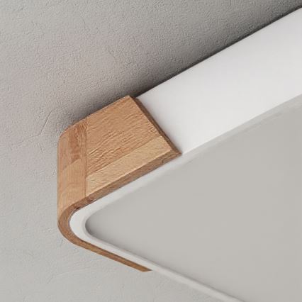 Brilagi - LED Stropné svietidlo PILANA LED/24W/230V dub/biela 32x32 cm