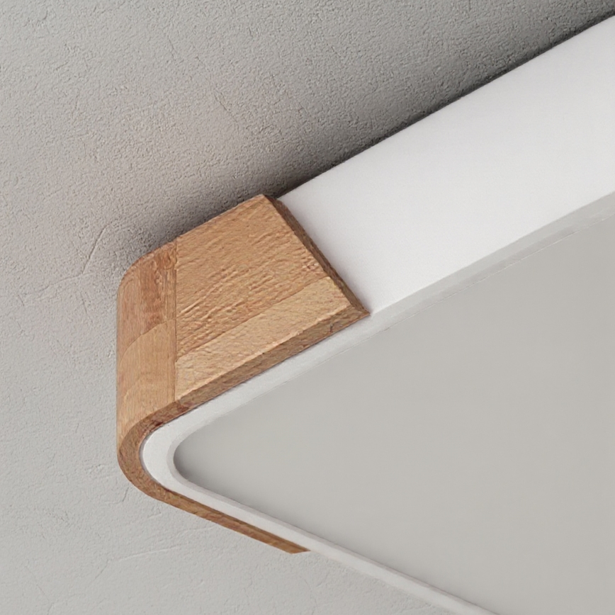 Brilagi - LED Stropné svietidlo PILANA LED/24W/230V dub/biela 32x32 cm