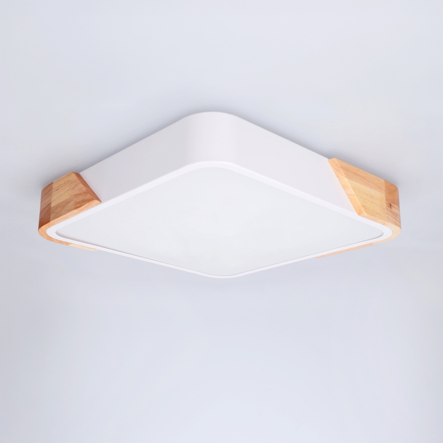 Brilagi - LED Stropné svietidlo PILANA LED/24W/230V dub/biela 32x32 cm