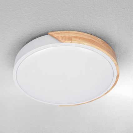 Brilagi - LED stropné svietidlo PILANA LED/24W/230V dub/biela pr. 30 cm