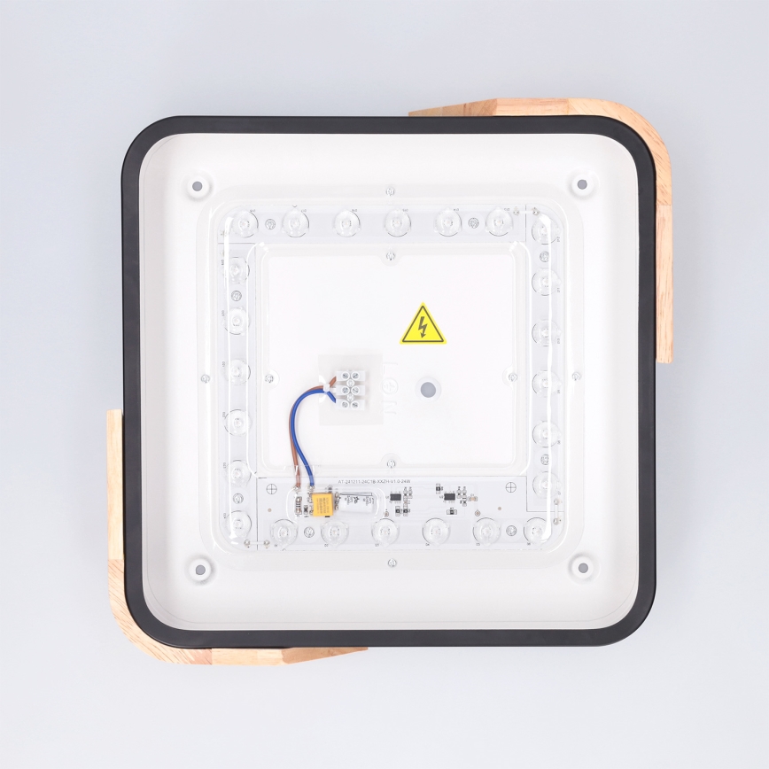 Brilagi - LED stropné svietidlo PILANA LED/24W/230V dub/čierna 32x32 cm