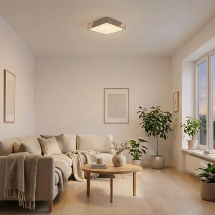 BRILAGI - LED stropné svietidlo PILANA SQUARE LED/24W/230V dub/béžová 32x32 cm