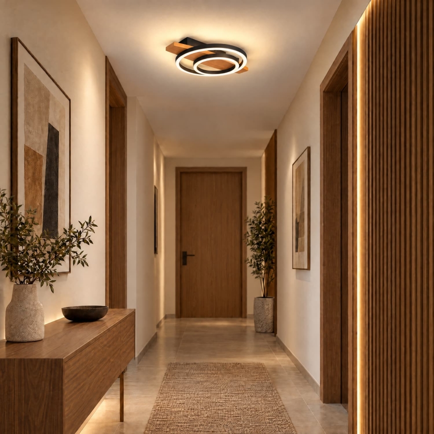 BRILAGI - LED stropné svietidlo PLANK LED/28W/230V 4000K 30x40 cm, drevené