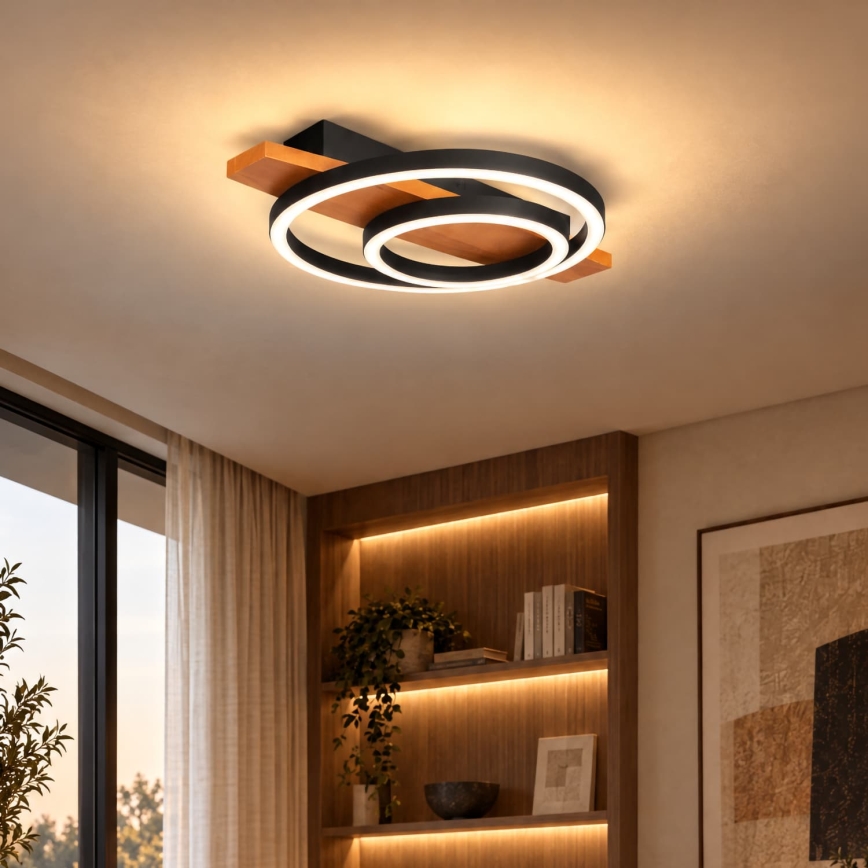 BRILAGI - LED stropné svietidlo PLANK LED/28W/230V 4000K 30x40 cm, drevené