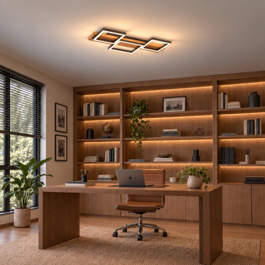 BRILAGI - LED Stropné svietidlo PLANK LED/30W/230V 4000K 34,5x65 cm drevo
