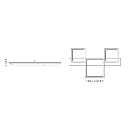 Brilagi - LED Stropné svietidlo PLANK LED/30W/230V 4000K 34,5x65 cm drevo