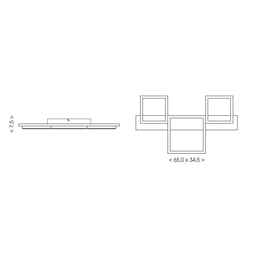 Brilagi - LED Stropné svietidlo PLANK LED/30W/230V 4000K 34,5x65 cm drevo
