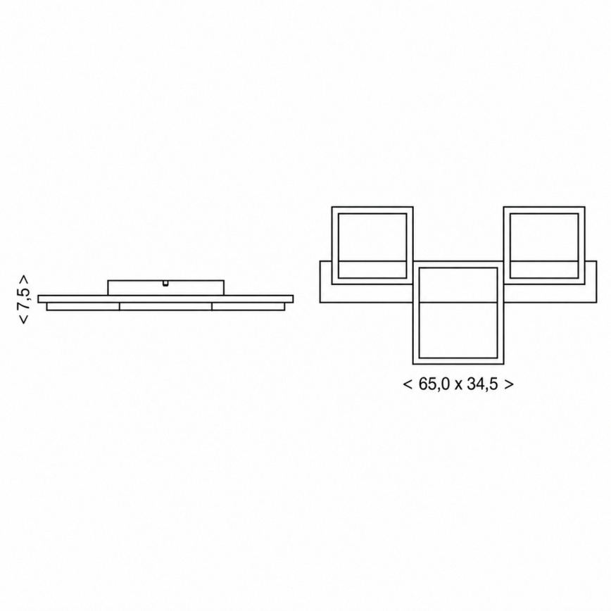 BRILAGI - LED Stropné svietidlo PLANK LED/30W/230V 4000K 34,5x65 cm drevo