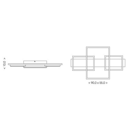 BRILAGI - LED stropné svietidlo PLANK LED/35W/230V 4000K 55x90 cm drevo